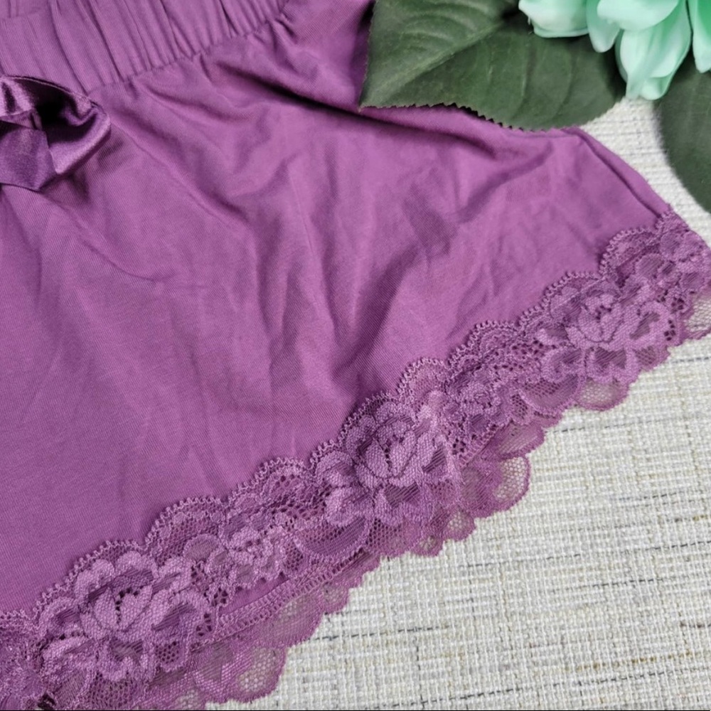 TORRID Purple Lace Sleep Short 0 - Picture 3 of 8